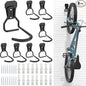 Housolution Bike Wall Mount with Fixed Hook, [8 Pack] Heavy Duty Bike Storage Rack, Bike Rack Vertical Stand for Garage - Easily Hang/Detach - with Screws Iron Bike Hanger Brackets