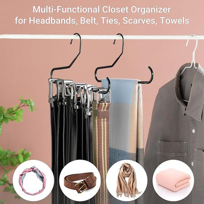 Mkono Hat Organizer for Baseball Caps Metal Hat Rack for Closet Set of 2 Hat Hangers Baseball Cap Holder Hat Storage Organizer Holds 20 Caps, Black