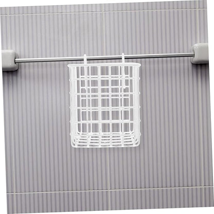 Wire Hanging Basket Storage Rack Hooks Iron Kitchen Organizer Cabinet and Door for Bathroom and Pantry Detachable Design for Easy Access and Use