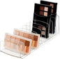 Youngever Large Plastic Makeup Palette Organizer, Clear Eyeshadow Holder, 10 Compartment Cosmetic Palette Organizer, Makeup Palette Holder