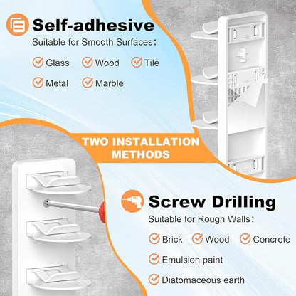 2 Pack Hat Organizer for Baseball Caps, Hat Rack for Wall, Strong Adhesive & Screw-in Cap Holder hat hangers for Closet Door & Bedroom