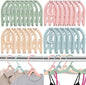 26Pcs Travel Hangers - Portable Folding Hangers Foldable for Cruise Ship Essentials Suitcase Camping Flying RV Outdoor Travel Home Drying Rack (4 Colors)
