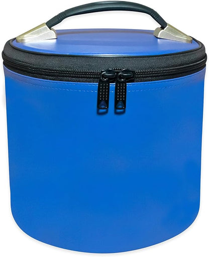 Deluxe Masonic Fez Cap Case Blue – Imitation Leather, Hat Display Storage Box