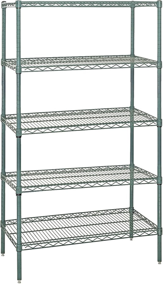 Quantum Storage Systems WR54-1448P Starter Kit Wire Shelves Green Epoxy 4 Shelves 54" H x 48" W x 14" D