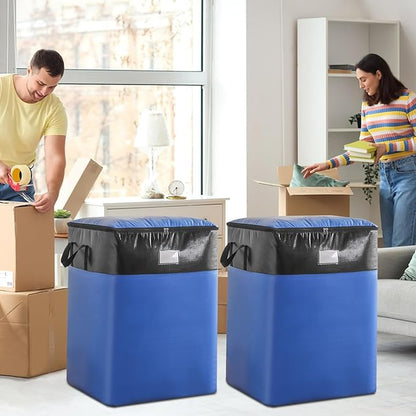 Upgrade Moving Bags Heavy Duty Extra Large,Heavy-Duty Storage Bags – Alternative to Moving Boxes, Plastic Storage Bins, Mattress Bags for Moving & College Essentials (blue, 180L)