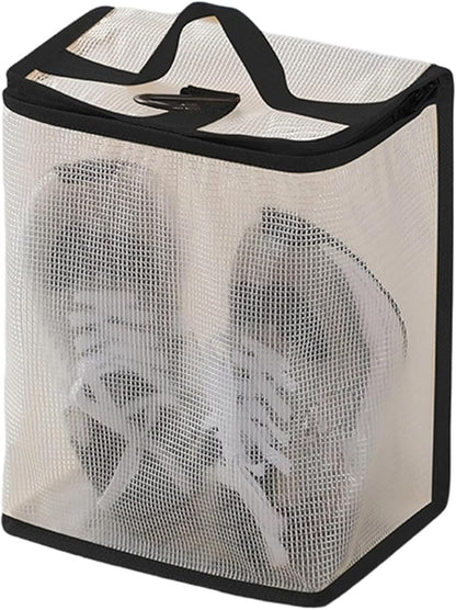 PVC Shoe Organizers for Travel with Meshes Design to Odors Ideal for Suitcases Backpacks and Home Closet Storage Hanging Shoe Organizers