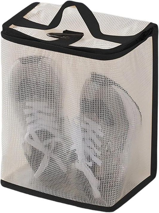 PVC Shoe Organizers for Travel with Meshes Design to Odors Ideal for Suitcases Backpacks and Home Closet Storage Hanging Shoe Organizers