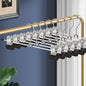 Pants Hangers with Wide Clips 30 Pack Adjustable Skirt Hangers for Women Non-Slip Clothes Hanger for Pants Heavy Duty Space Saving Trousers Hanger for Jeans,Shorts Black,12Inch