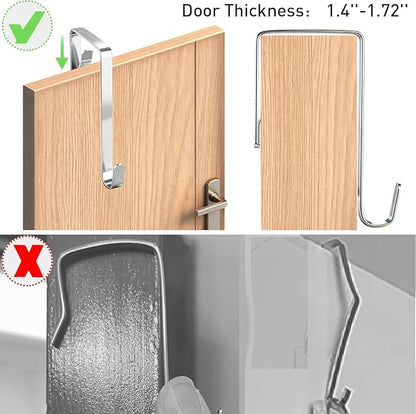Meolsaek Over the Door Shoe Organizer with 40 Breathable Mesh Pockets, Hanging Shoe Organizer for Door with 4 Metal Hooks, Shoe Organizer for Closet, Bedroom, Bathroom, Pantry (Black, 35)