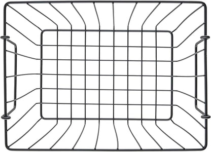 G.E.T. WB-315-MG Heavy Duty Iron Wire Utility Storage Basket/Bin with Handles, 11" x 8" x 8"