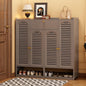 7-Tier Shoe Storage Cabinet with Shutter Doors, Large Capacity Shoe Cabinet With Drawers Sneakers Shoe Rack Shelf for Entryway, Freestanding Shoe Organizer with Thickened Adjustable Shelves for Closet