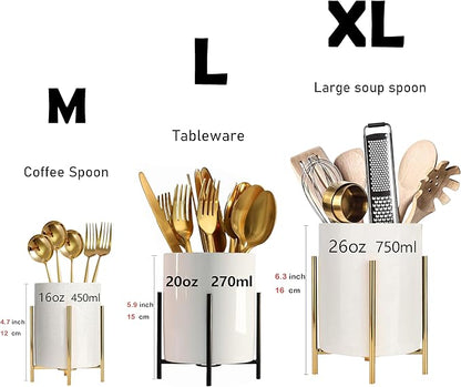 Silverware Holder,Kitchen Utensil Holder,Flatware Organizers With Metal Frame, Mesh Flatware Holder Organizer Perfect for Home, Kitchen, Countertop, Party, Camping, Outdoor and Restaurant