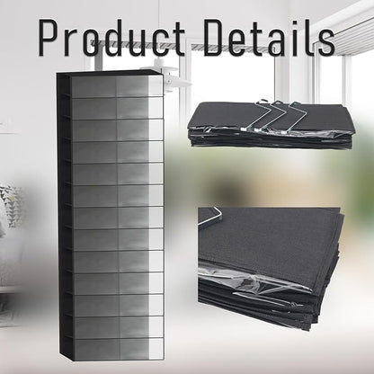 Over The Door Shoe Organizer, Sturdy Material, 156x56.5x15cm, Behind-the-door Shoe Storage Bag, Pocket Hanging Shoes Storage, Vertical Space Optimization, For Footwear Boot Sneaker High Heel