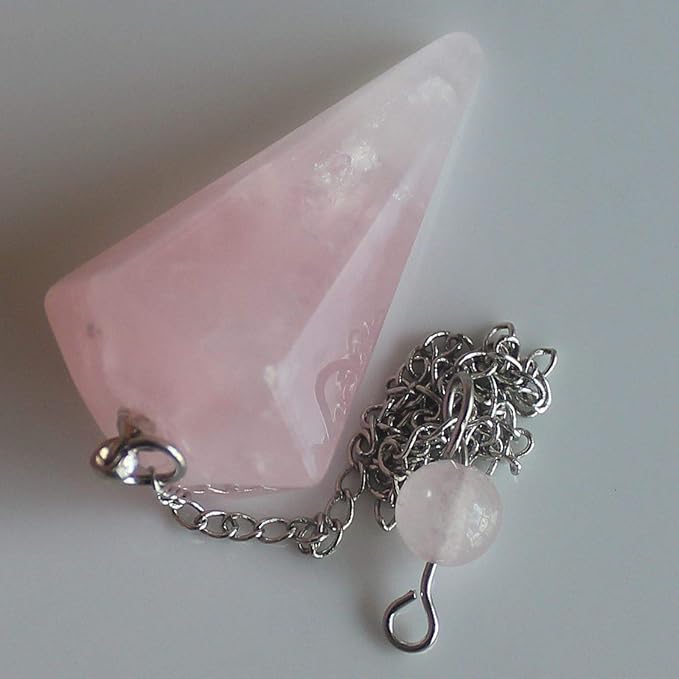 Faceted Mixed gemstone crystal pendulum point reiki chakra pendant bead Chain 6''