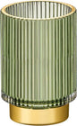 Makeup Brush Holder Organizer,Toothbrush Holders,Desk Pen Pencil Holder,Multifunctional Vintage Glass Brush Cup（L/Green/A3-6-US）