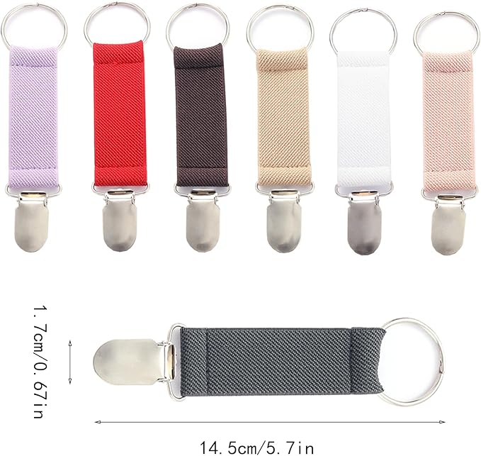 7 PCS Hat Clip for Travel on Bag，Elastic Travel Caps Carrier, Hat Hook, Hat Holder for Travel, Hats Brim Hanging Hook Traveling Accessories，Suitable for Backpacks and Luggage，Multicolor