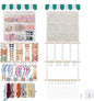 New Upgraded Bow Holder Headband Organizer w/ 9 Mesh Pockets, Large Capacity Hair Bow Organizer for Girls, Wall Hair Accessory Organizer for Nursery Room Decor(32x15inch,Beige Green)