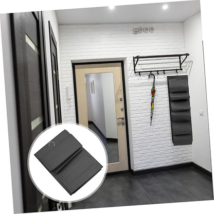 MAGICLULU Hanging Non-Woven Shoe Organizer Portable Large Capacity Storage Bag for Home Use Black Adjustable Hooks for Closet and Door Hanging