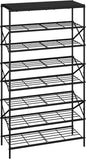 IBUYKE 8 Tier Shoe Rack, Large Capacity Shoe Storage Organizer for 32 Pairs of Shoes, Metal Shoe Storage Rack with Shelf for Entryway Hallway Closet Garage, Black TXJ018B