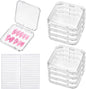 8Pcs Press On Nail Cases, Press On Nails Packaging Transparent Nails Storage Box for Manicurist & Enthusiasts, Includes 60Pcs Double Sided Adhesive Tape Organizing Lightweight