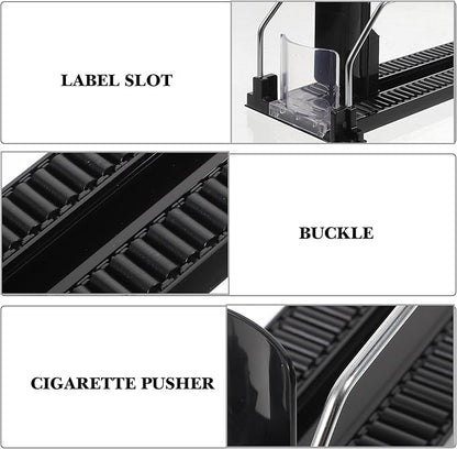 Hemobllo Beverage Can Dispenser Rack Automatic Vending Machine Pusher Tray Rack Soda Can Organizer Beverage Can Rack Pull Out Cabinet Shelf