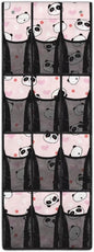 Cute Shoe Organizer Over The Door Mesh Fabric Door Hanger Organizer for Closet Pink Wall Hanging Storage Space Saving Panda Shoe Holder Hanger for Bathroom