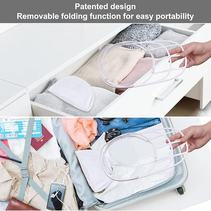 MAGTSMEI Hat Washer Cage,Detachable Folding Plastic Frame & Mesh Bag for Baseball, Wide-Brim Hats, Machine Wash Safe for Sports, Travel, Family Use (White, 1PC)