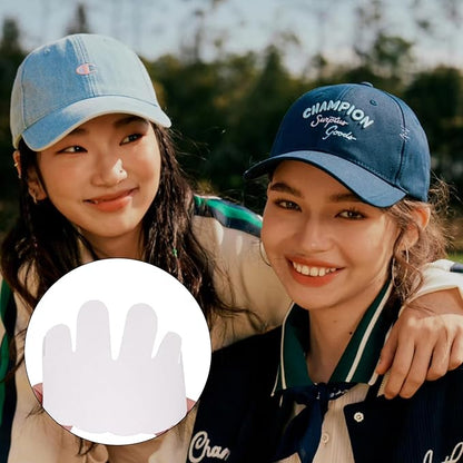 4pcs Hat Shaper Insert, Hat Sweat Liner to Keep Shape Reusable Baseball Cap Liner (White)