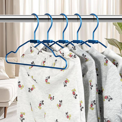 VWV Blue Aluminum Hangers, 20 Pack Baby Hanger，12.6 Inch Children Baby Hangers, Sturdy Metal Children Clothes Hangers for Wardrobe, Space-Saving Toddler Hanger