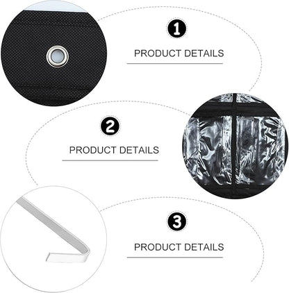 24-pocket Shoe Hanging Organizer Bag, Non-woven Fabric Door Storage Bag Mesh Pockets, Black Shoe Storage for Dormitory and Home Use