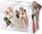 INVSSENE Stackable Makeup Organizer Countertop, Storage Perfume Skincare Cosmetic Lipstick Face Mask Makeup Brush Palettes, Ideal for Vanity Bathroom Counter