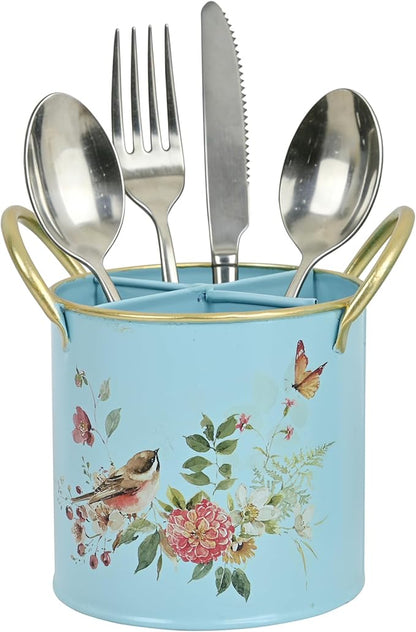 Z&Z ornamentorum Kitchen Utensil Holder for Kitchen Cunter Stylish kitchen Cooking Utensil Organizer Farmhouse Spatula Holder for Countertop (Blue)