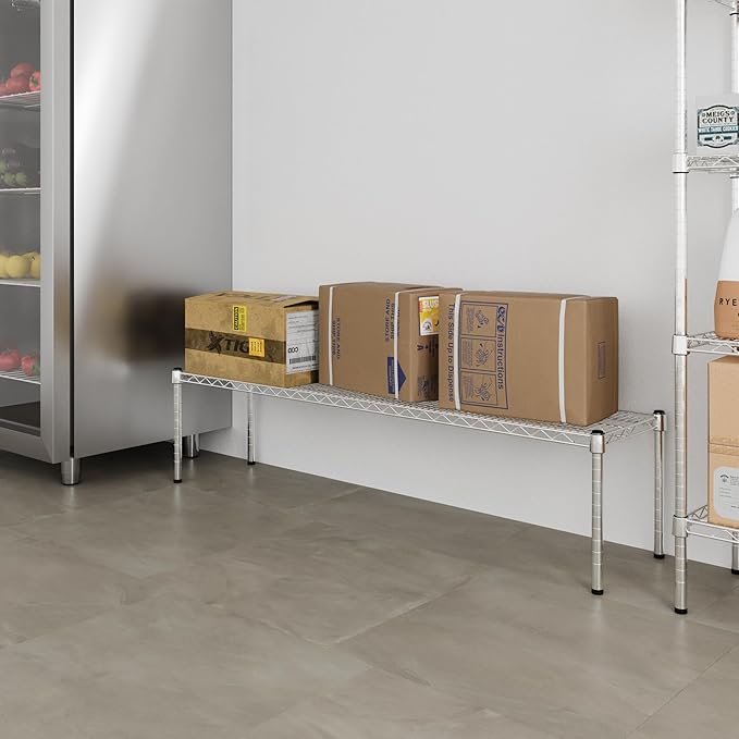 14" Deep x 60" Wide x 14" Height Wire Shelving Kit | 1-Tier | NSF Commercial Storage Rack Unit