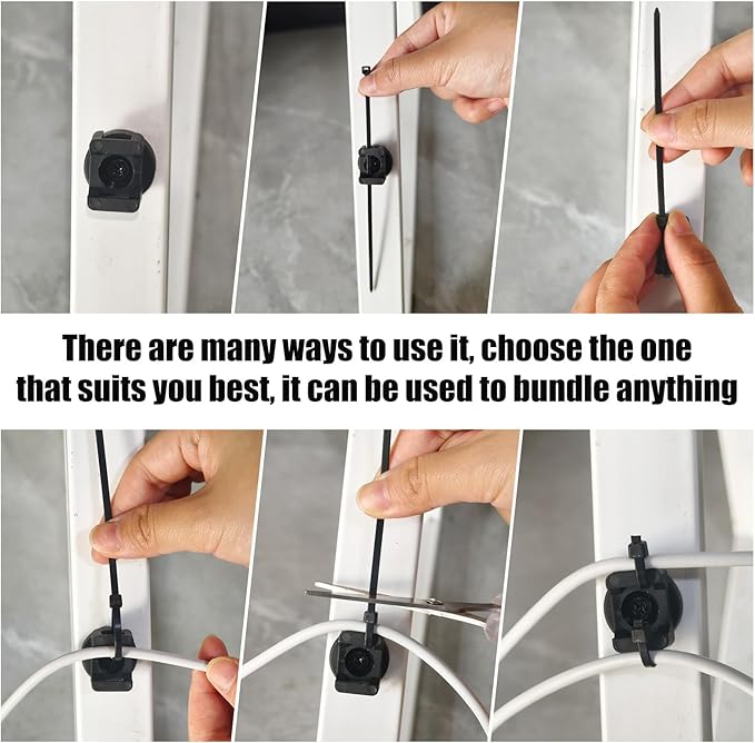 18 Pcs Magnet Zip Tie Mount Base Magnet Wire Holder Hanger Multipurpose Cable Ties Management Base Electrical Supplies for Wire