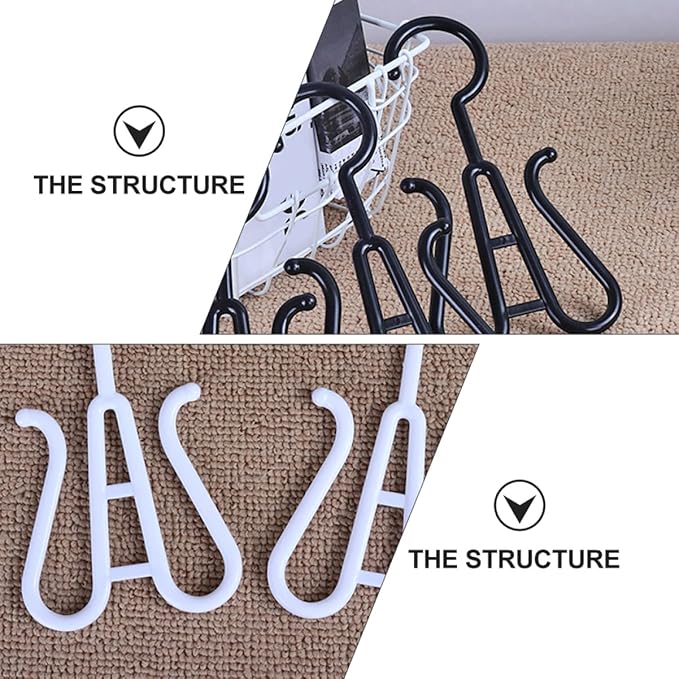 Happyyami 12pcs Thickened Plastic Shoe Display Hooks Sturdy Shoes Organizer for Install Hanging Hooks
