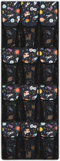 Astronaut Planets Behind Door Shoes Hang Holder Rack,Storage for Small Spaces,Over the Door Shoe Organizer with 12 Mesh Large Pockets