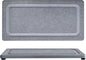 2 PCS Water Absorbing Stone Trays for Bathroom Sink & Kitchen Counter, Fast-Drying Diatomite Sink Coasters, Vanity Tray, Hand Soap Holder with Anti-Skid Pads (9.5" x 4.7" Gray)