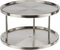 Estilo Stainless Steel 2-Tier Spice Rack Lazy Susan Organizer | 360-Degree Racks for Inside Cabinets | Rotating/Spinning Storage | Food, Kitchen, Pantry, Medicine