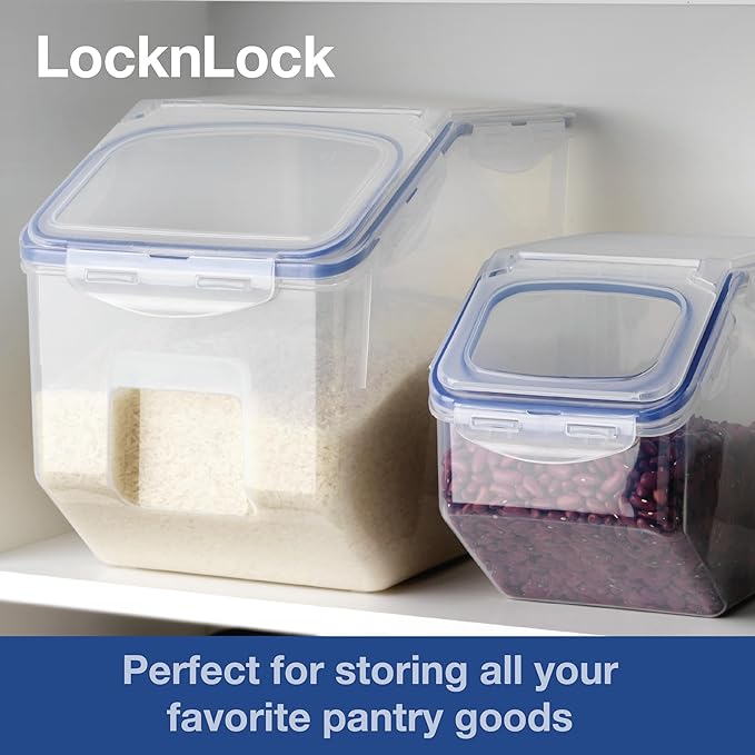 Lock & Lock Bulk Storage Bins Food Storage Container with Wheels (50.72-Cup)