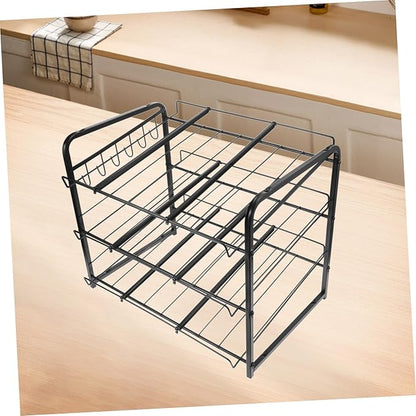 Soda Can Organizer Rack with Adjustable Stackable Design for Refrigerator Pantry Cabinet High Capacity Beverage Can Storage Holder for Kitchen Countertop