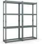 Goplus 4-Tier Metal Shelving Unit, 2 Pack Heavy Duty Wire Storage Rack with Anti-Slip Foot Pads, Height Adjustable Shelves for Warehouse, Kitchen, Living Room, Garage, 12" D x 27.5" W x 60" H