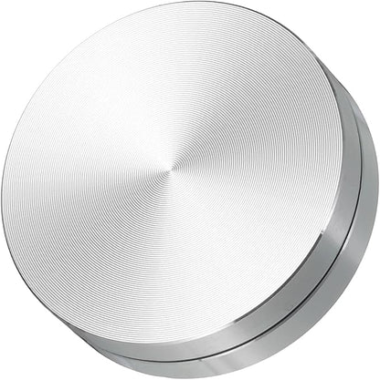 MECCANIXITY 2inch Rotating Swivel Stand with Steel Ball Bearings Annular Lazy Susan Base Turntable for Kitchen Corner Cabinets, Annular 0.55inch Silver