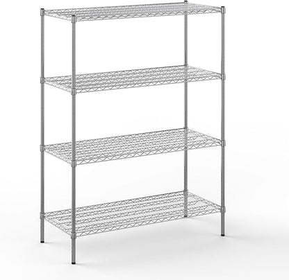 21" Deep x 48" Wide x 64" Height Wire Shelving Kit | 4-Tier | NSF Commercial Storage Rack Unit