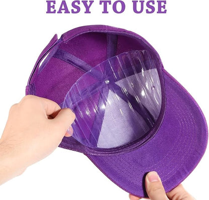 NUOBESTY 25Pcs Hat Shaper Insert for Kids Baseball Caps, Plastic Half Circle Hat Support Inner Holder, 54cm Small Size Crown Stiffener, Anti-Deformation Cap Liner for Storage & Travel