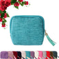 Travel Jewelry Case, Portable Foldable Box Mini Jewelry Travel Bag with Tassel Zipper Design, Soft Velvet Organizer Pouch for Bangle, Five Compartments