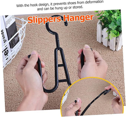 10pcs Plastic Double-Hook Shoe Hanger Drying Rack Sturdy Slippers Organizer for Closet Shop Versatile Hanging Hooks for Shoes Towels and More Space-Saving Design
