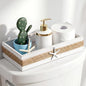 Novabright Beach Toilet Tank Basket Rustic Bathroom Decor Box Farmhouse Wood Bathroom Paper Holder Basket Starfish Decor Top of Toilet Organizer Storage for Coastal Bath Tank Topper Counter Decoration