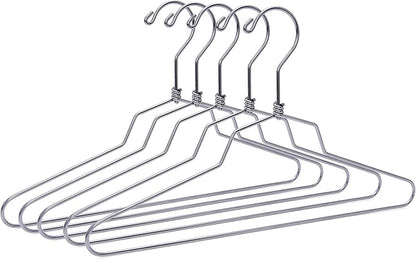 Quality Hangers Metal Hangers - Swivel Hook and Stainless Steel - Heavy Duty Wire Clothes Hangers - Available in 10 Pack - Hangers for Teens