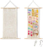 Pretty Jolly Macrame Hair Clips Accessories Organizer Hairbow Holder Rack for Girl Clips Storage Claw Clip Ornaments Keeper for Girls Room Wall Hanging Decor(Beige)