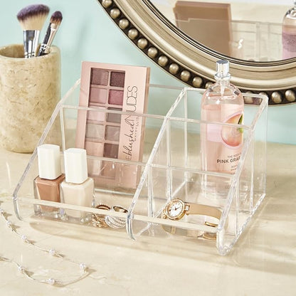MEKBOK Makeup Organizer - Organize Cosmetics and Beauty Supplies - Acrylic Bathroom Organizers - Clear Plastic Storage Bins For Vanity